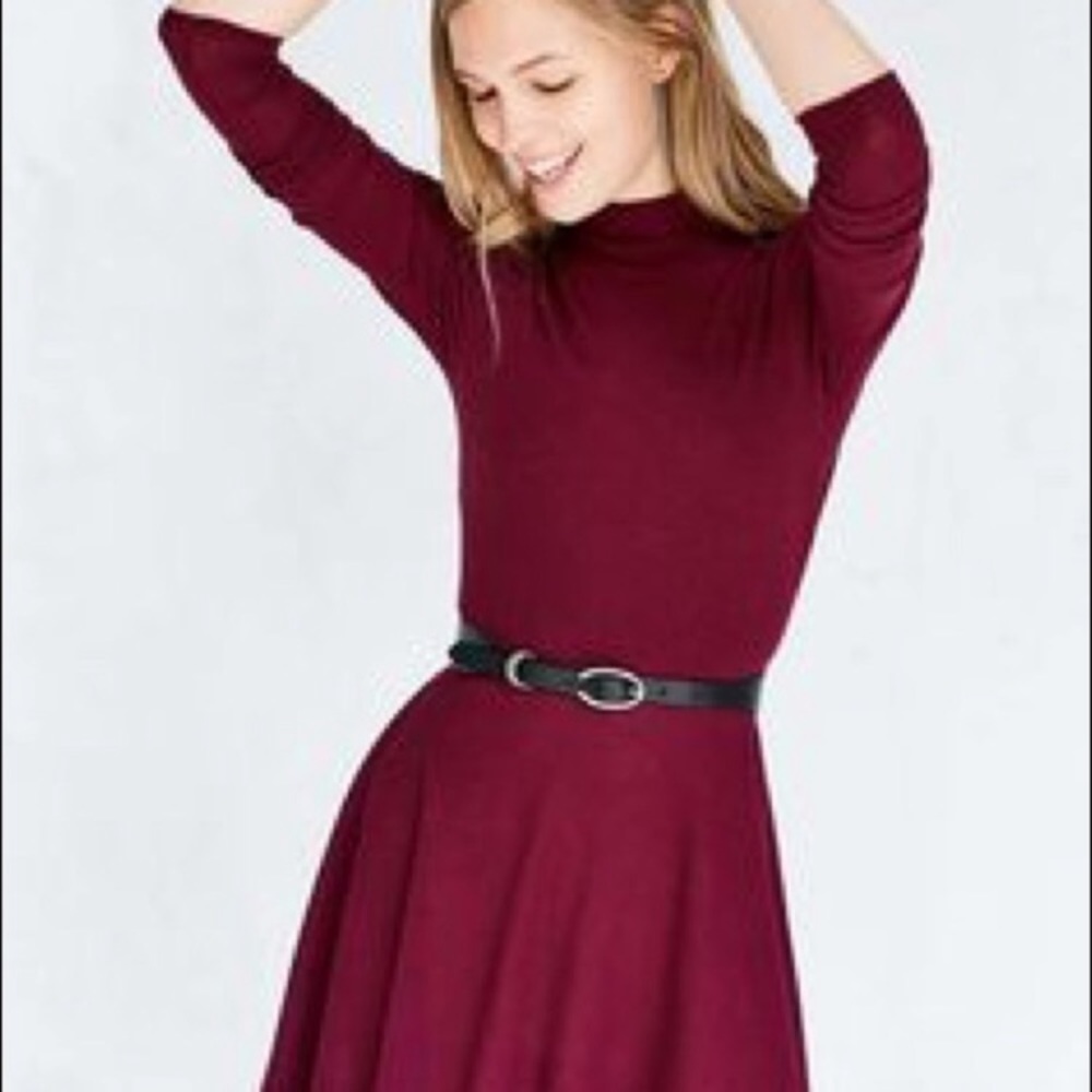 Silence and Noise Backless Mock Neck Dress M
